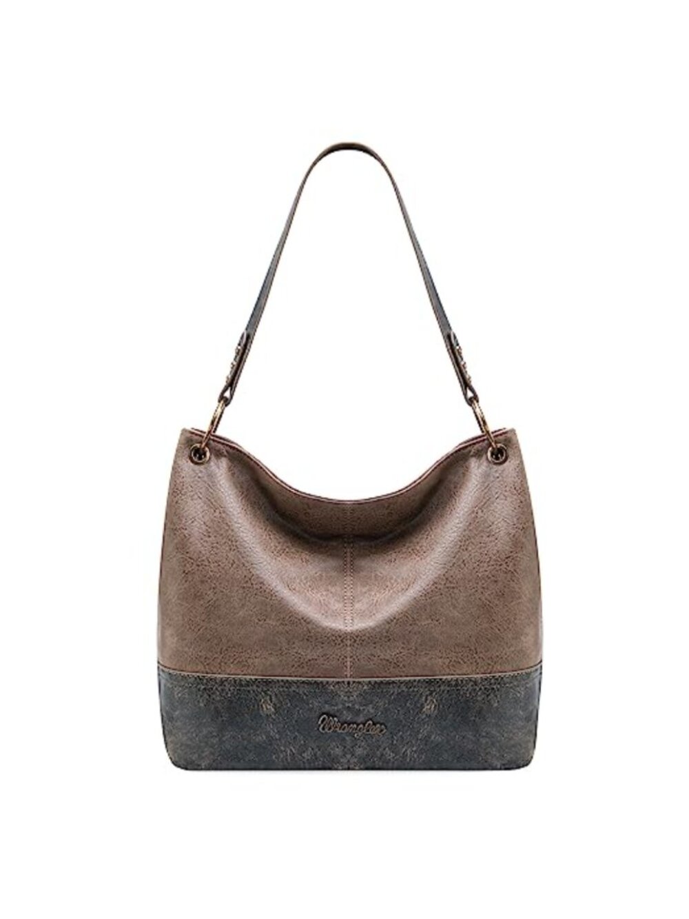 Vegan Leather Hobo Bag Top Handle Shoulder Purse Wide Strap Women
